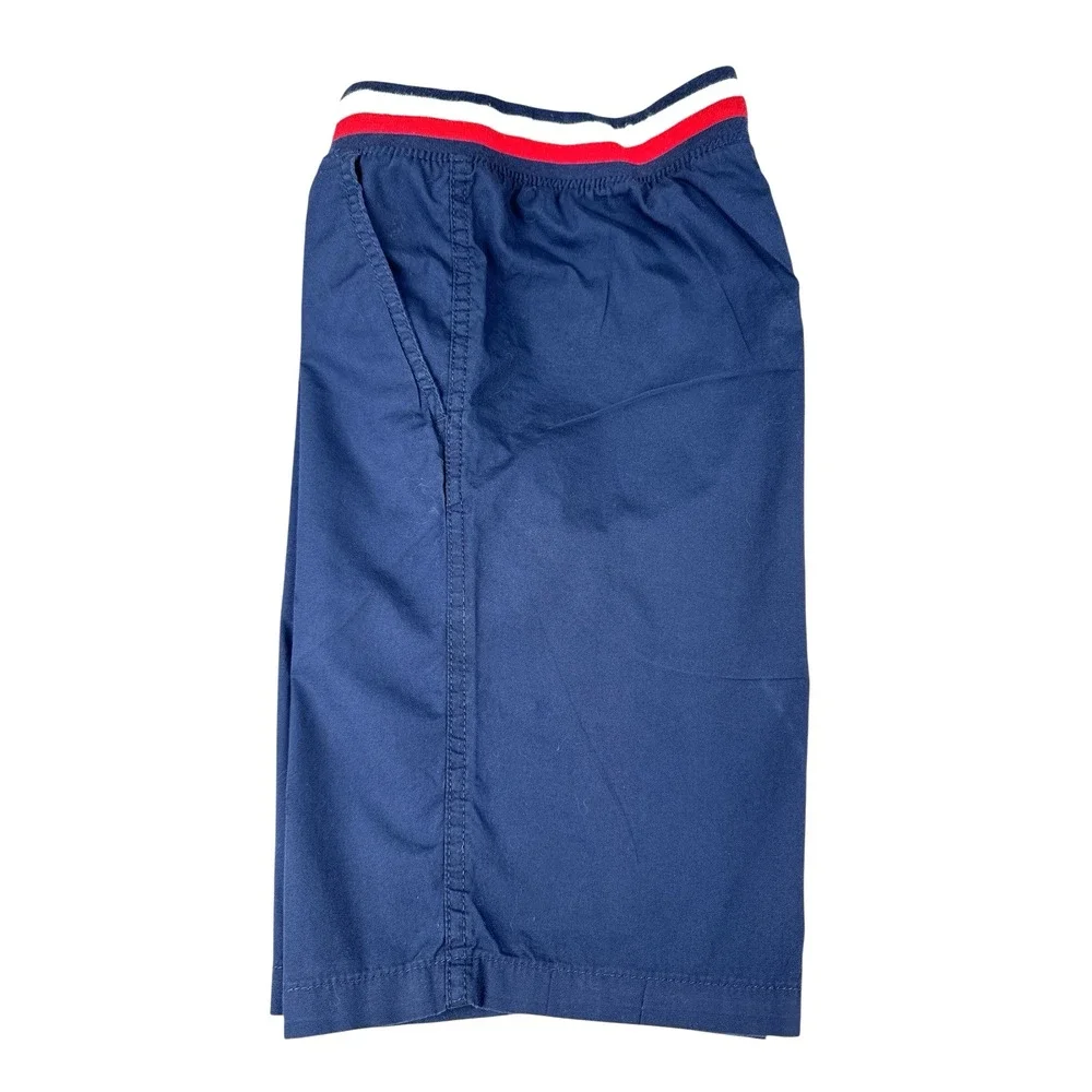 Tommy Hilfiger Boys' Navy Pull-On Shorts w/ Striped Drawstring Waistband‎ - M